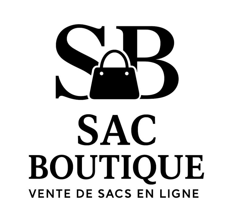 Sac Boutique, vente en ligne des sacs, avec un sac stylisé et des initiales SB.
